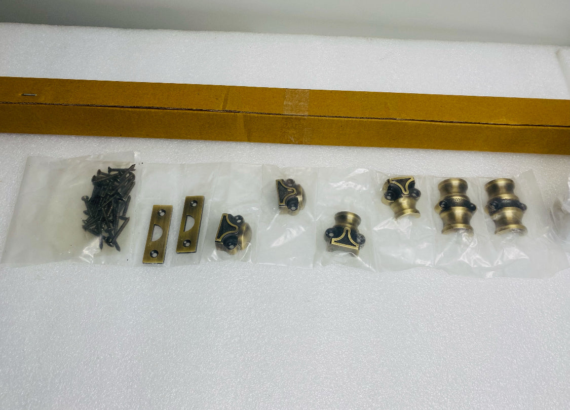 New Signature Hardware Corabel Brass Window Cremone Bolt, Antique Brass