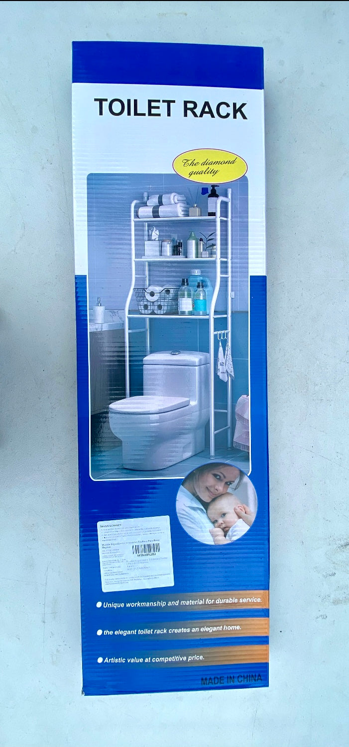 New 3 Tier Over The Toilet Storage Rack Shelf Bathroom Organizer, White