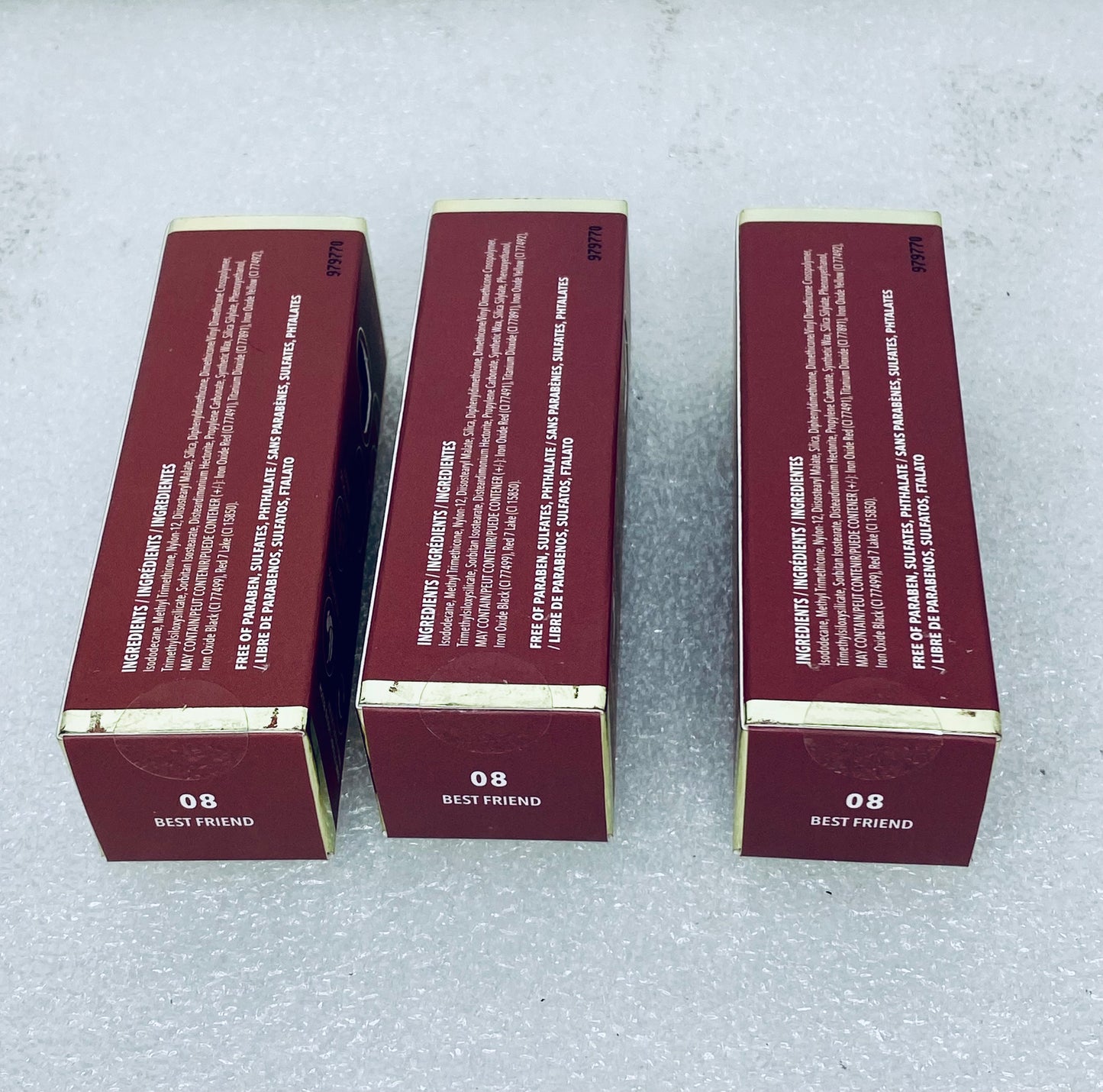 Lot Of 3 - New Moira Love Steady Liquid Blush Matte Finish 08, 0.17 oz. Each
