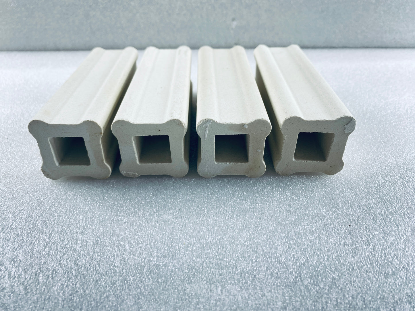 Lot Of 4 - Kiln Approx. 5" Tall x 1.5" Wide Squared End Posts