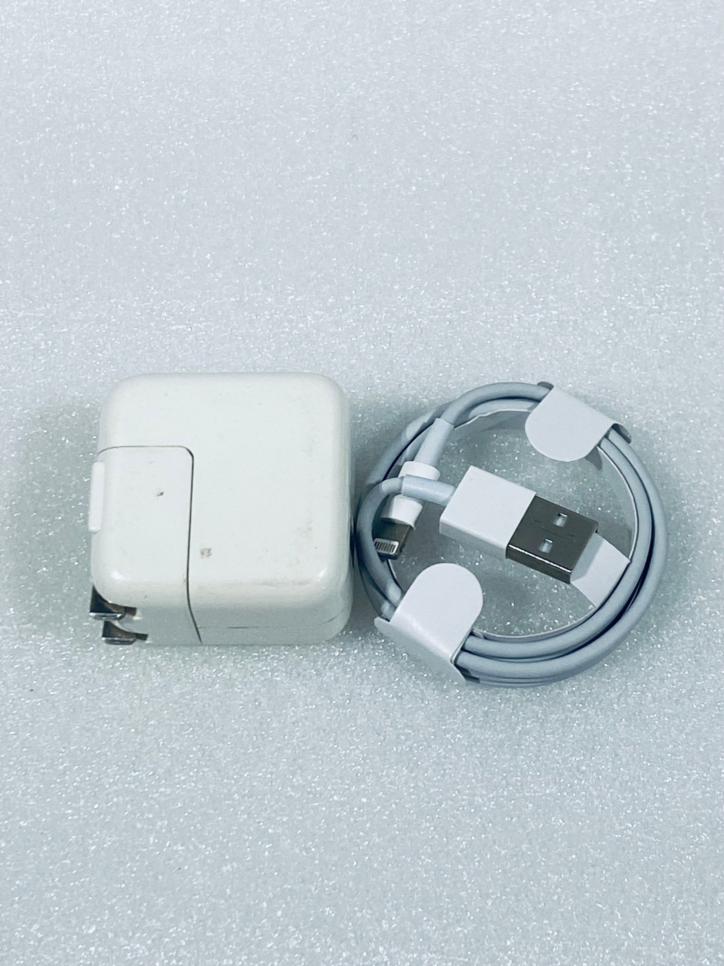 #88 - Original/OEM Apple 10W USB AC Power Adapter/Charger Brick, A1357 & Lightning Cable - (IN CONDITION AS SHOWN) - (READ)