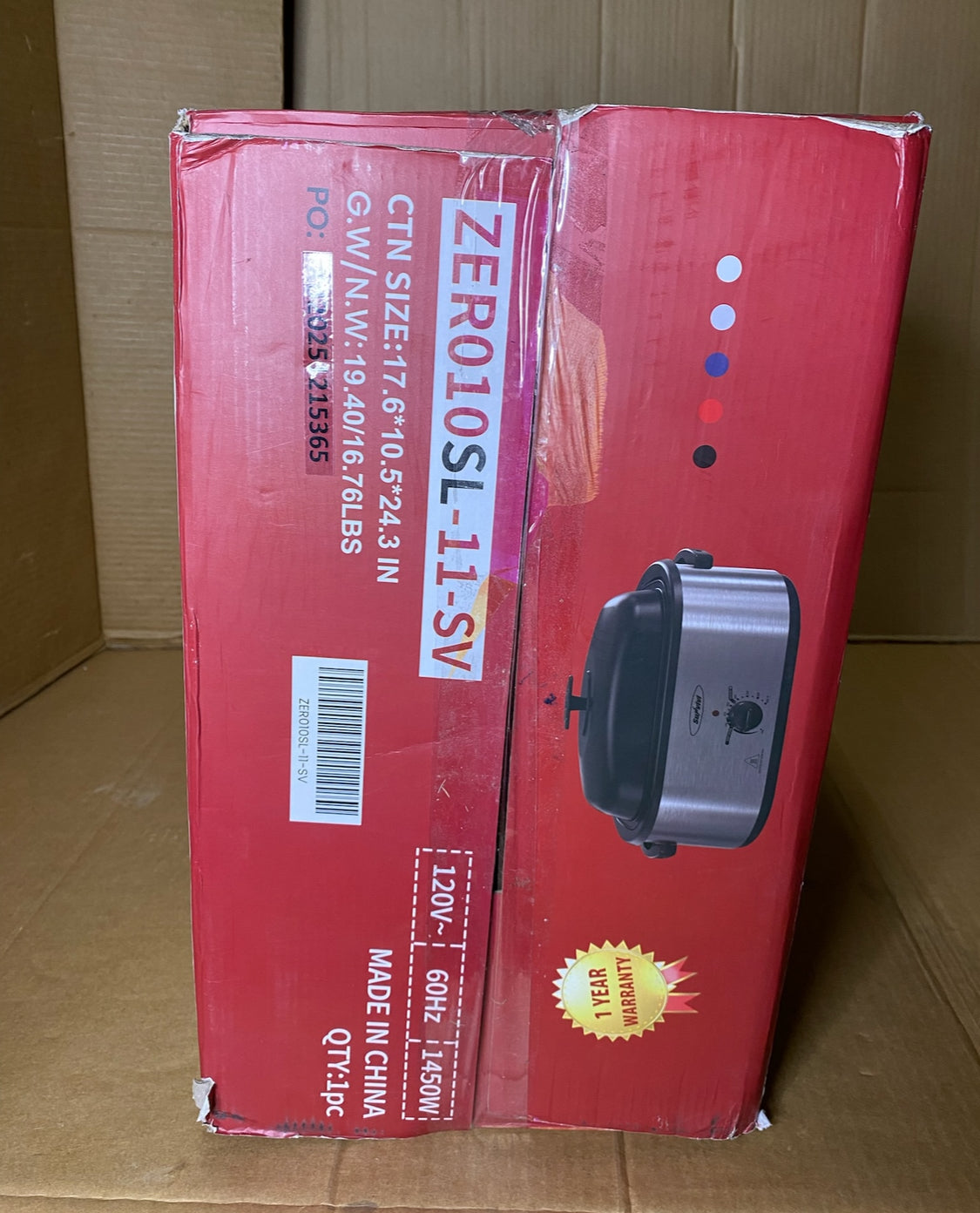 New Open Box Sunvivi 20QT Electric Roaster Oven W/ Removable 3-Bin Buffet Server