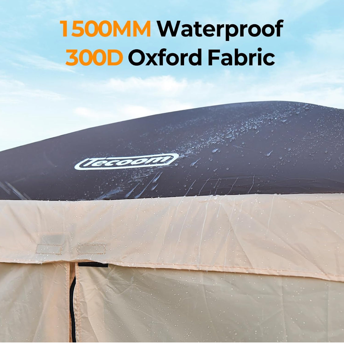 Like New Tecoom 6’ x 6’ 4-Sided Pop Up Canopy/Gazebo Tent With Mesh Windows