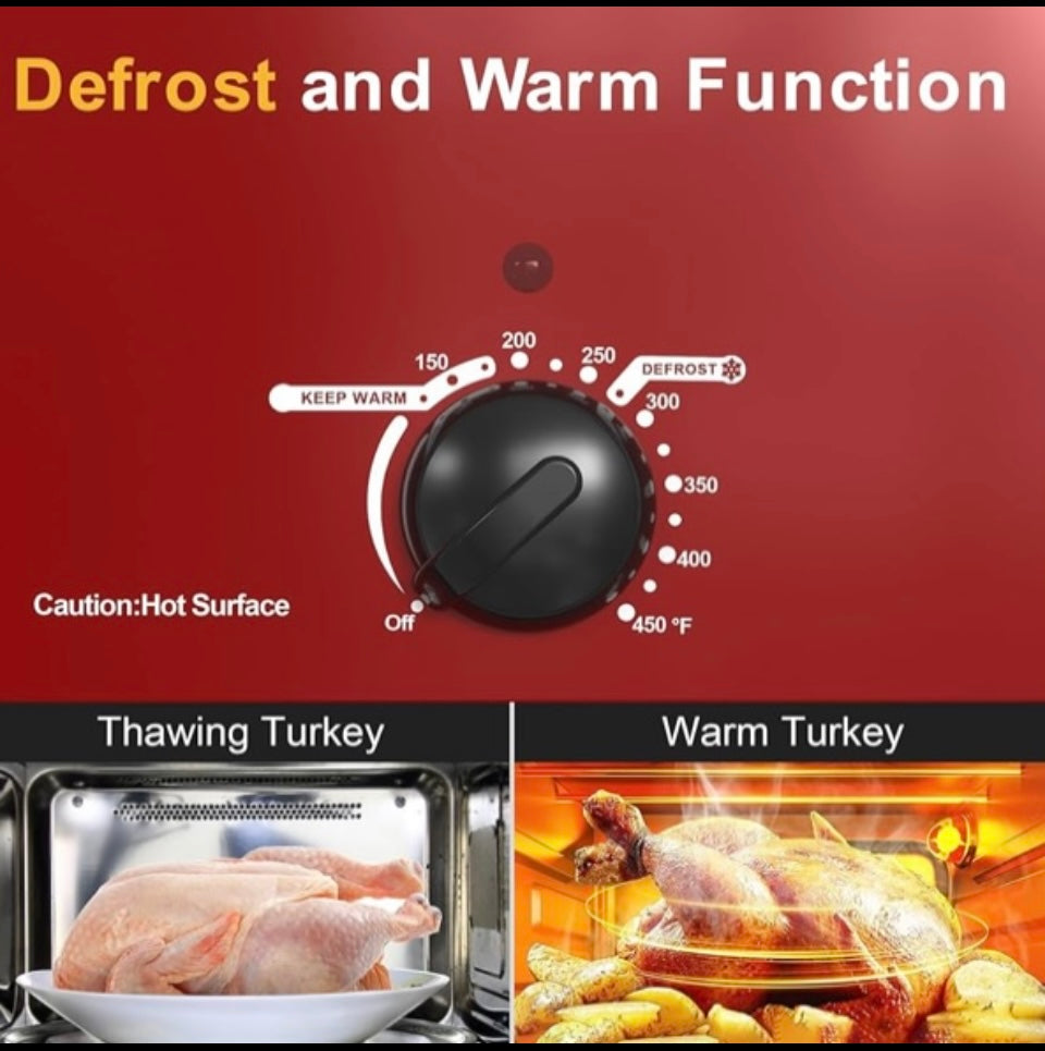 New Sunvivi Classical 20 Quart Roaster Oven ZER001RD-11-SV, Red