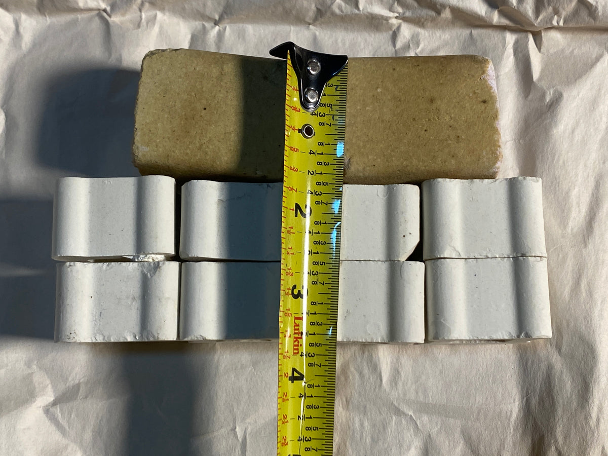Lot Of 10-Kiln (8) Approx. 1" Tall x 1 1/2" Wide Squared End Posts & (2) 2" Tall
