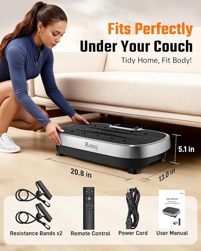 New Other Renoj Whole Body Vibration Platform W/ Bluetooth Speaker & LED Display