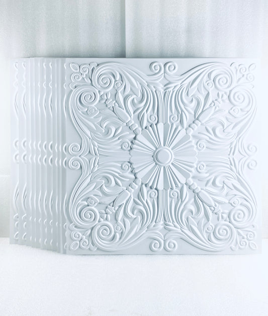 Set Of 12 - New Other Art3d Decorative 2' x 2' Spanish Floral Ceiling Tiles, White