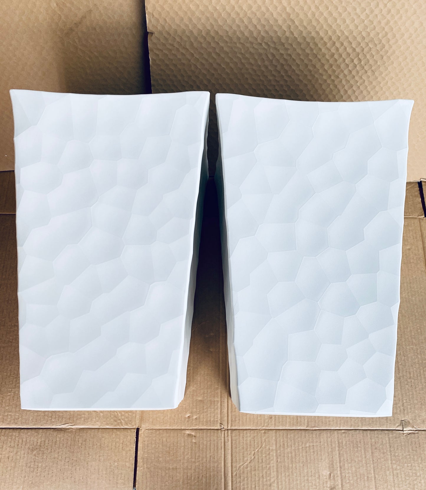 Set Of 2 - New Other Keter 26.4” Tall Stone Outdoor Flower Pots With Stone‑Look