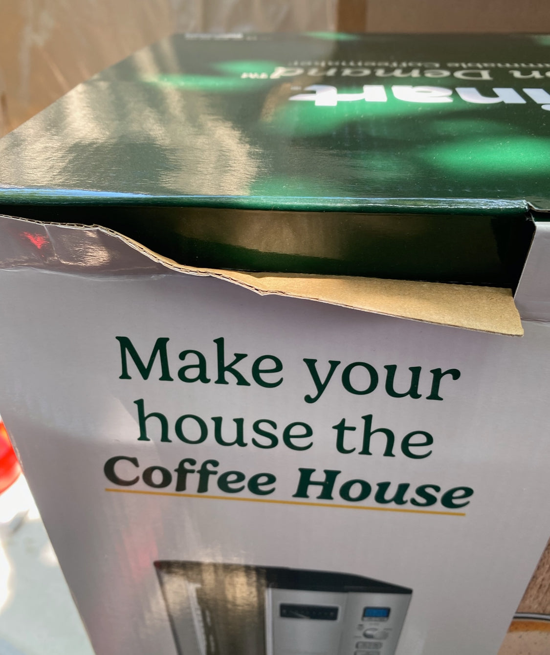 New Coffee On Demand 12 Cup Programmable Coffee Maker, Black/Silver