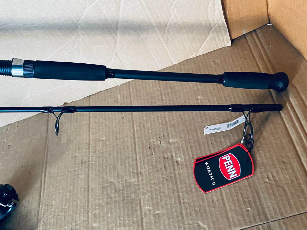 New Other PENN Wrath II 8' 2Pc Medium Heavy Spinning Reel Combo, Black