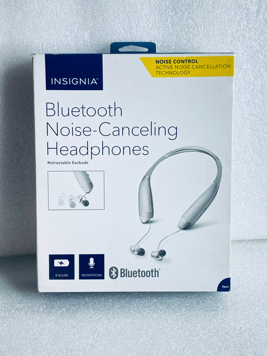 insignia Bluetooth Silver Noise-Canceling Wireless In-Ear Headset NS-CAHBTEBNC-S