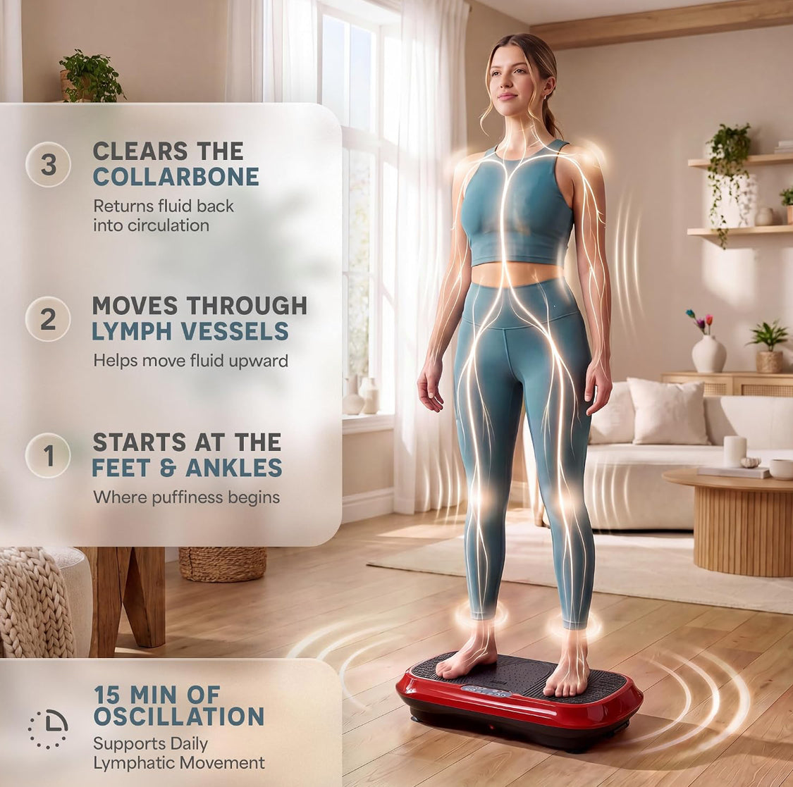 New Other Lifepro Waver Vibration Plate Exercise Machine With 99 Speeds, Red