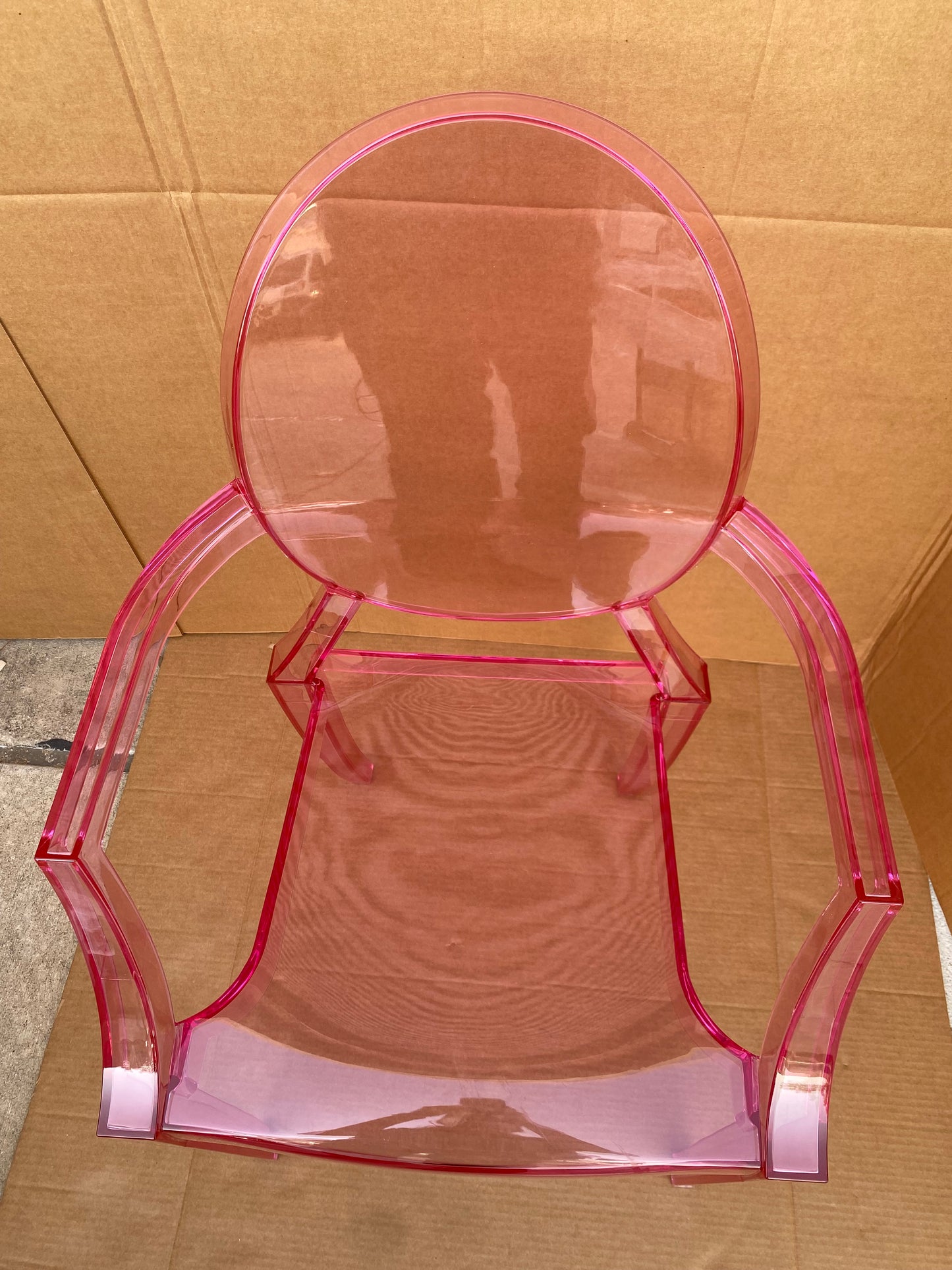 New Other Modway 36” Casper Pink Plastic Dining Arm Rest Chair With Gloss Finish