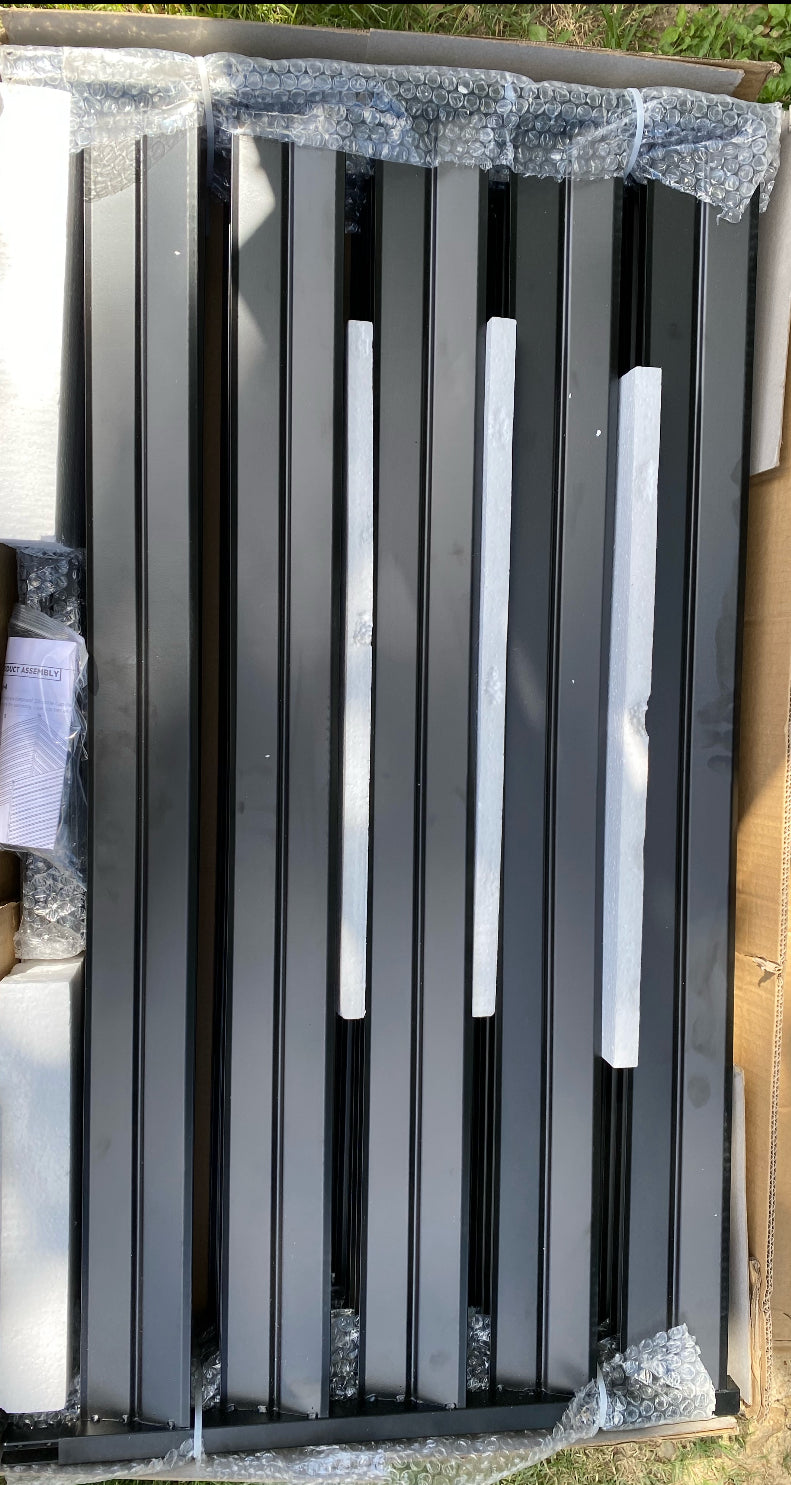 New Other SMARTSTANDARD 3 Panel 38" W x 40" H Metal Air Conditioner Fence, Black