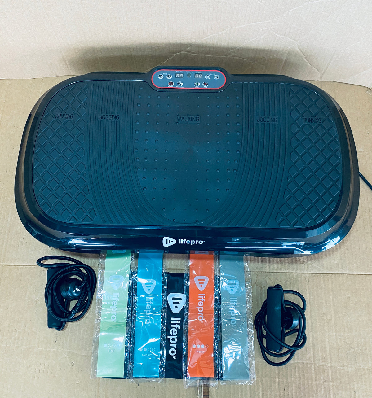 New Other LifePro Vibration Plate Exercise Machine With Resistance Bands, Black