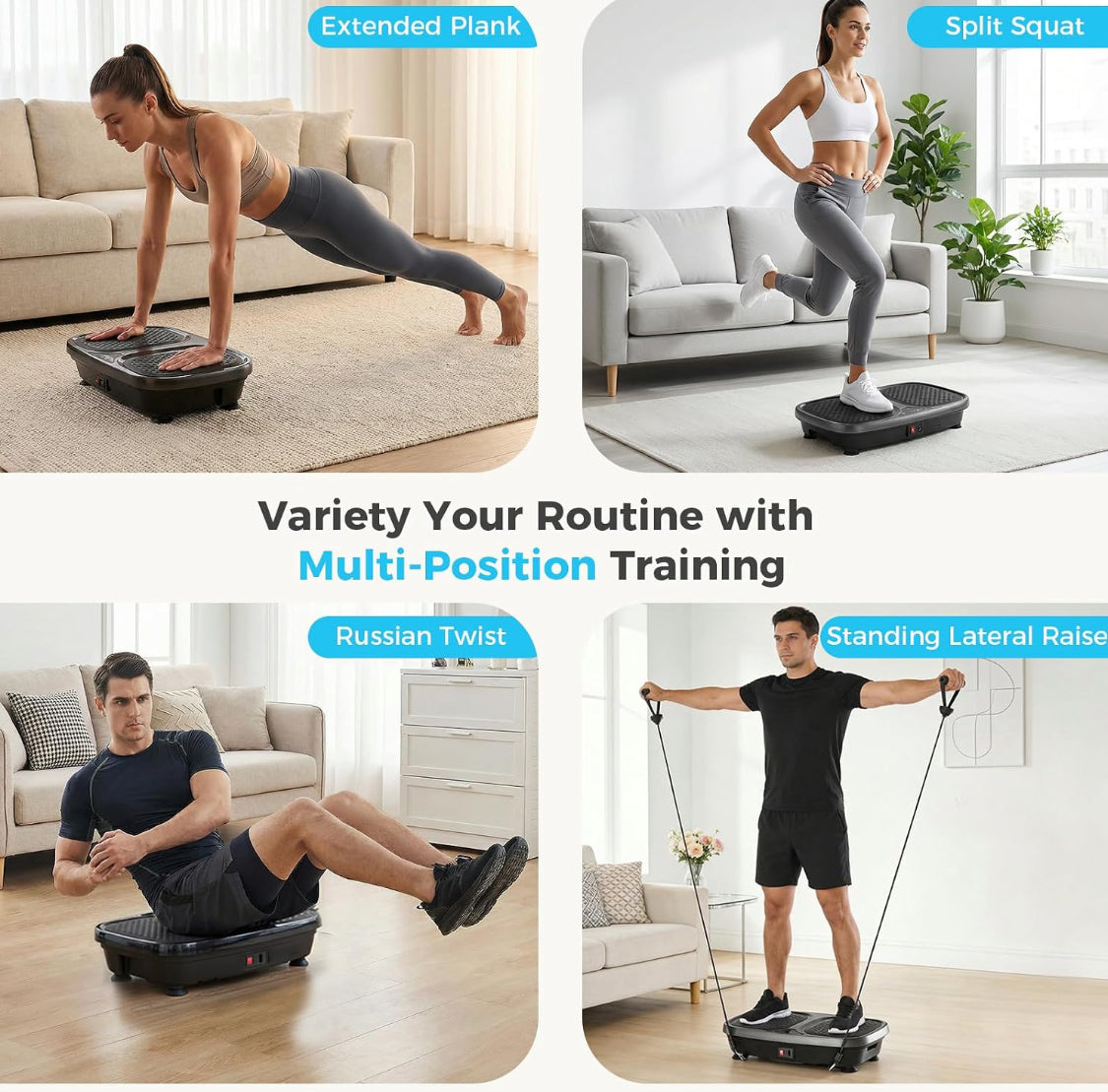 New Other OLIXIS Vibration Plate Full Body Exercise Machine With Remote, Blue