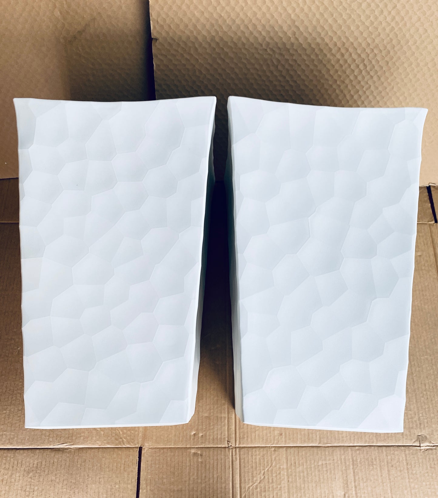 Set Of 2 - New Other Keter 26.4” Tall Stone Outdoor Flower Pots With Stone‑Look