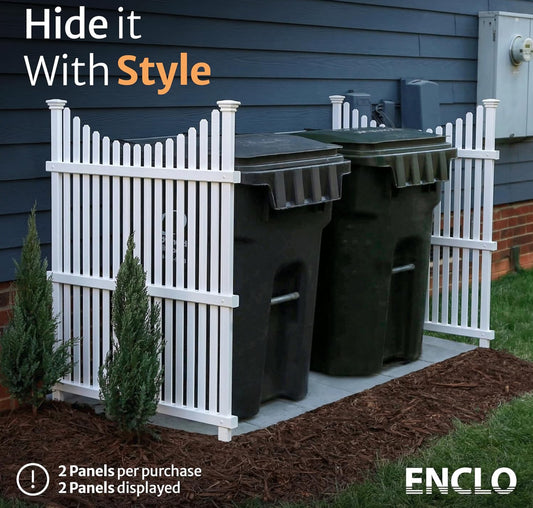 New Other Enclo Huntersville DIY No Dig White Vinyl Privacy Screen, 45”H x 36”W