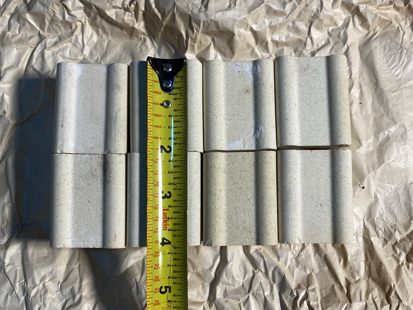 Lot Of 8 - Kiln Approx. 2" Tall x 1 1/2" Wide Squared End Posts
