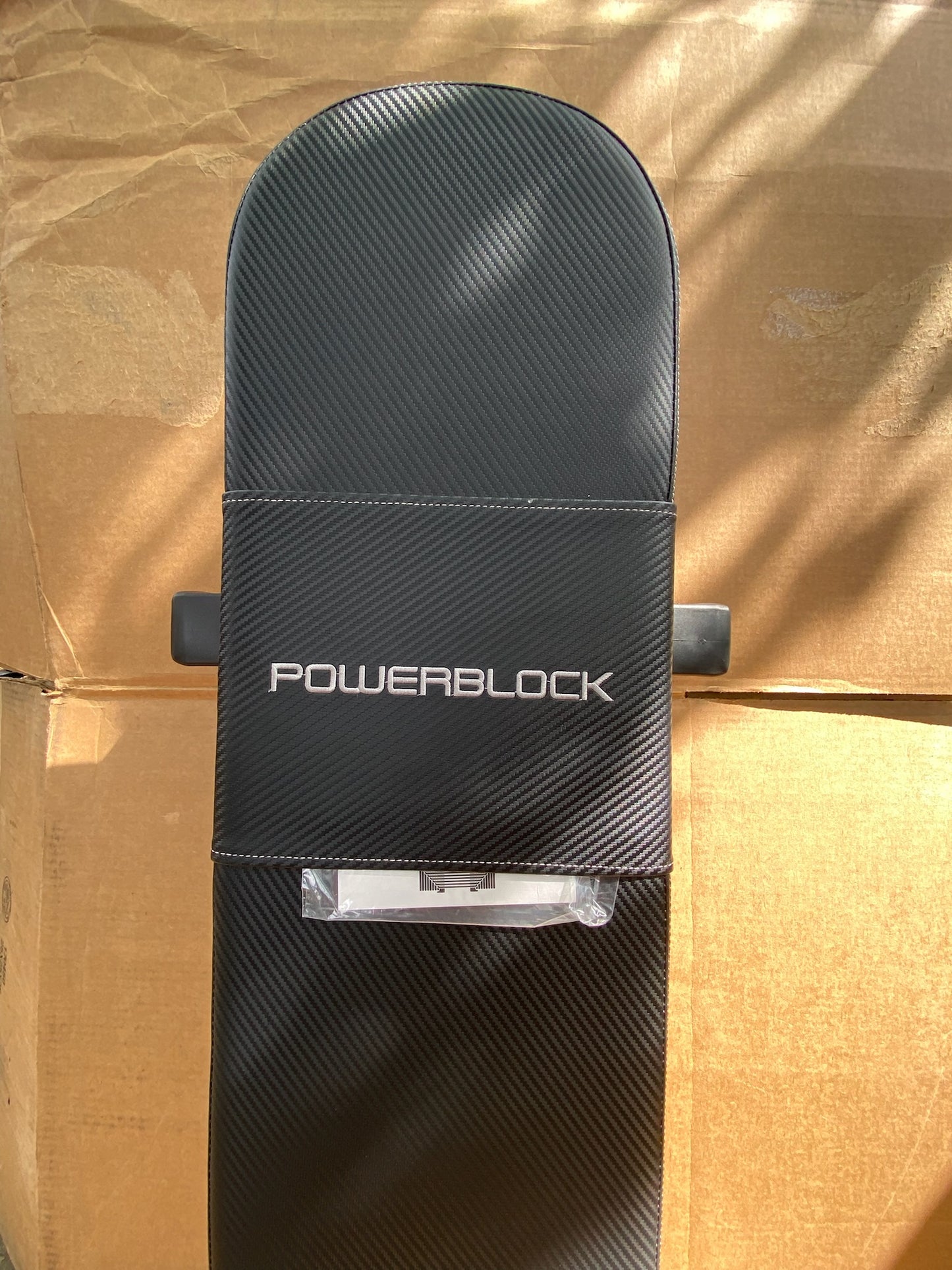 New Open Box POWERBLOCK Foldable Travel Workout Bench With Carry Handle, Silver