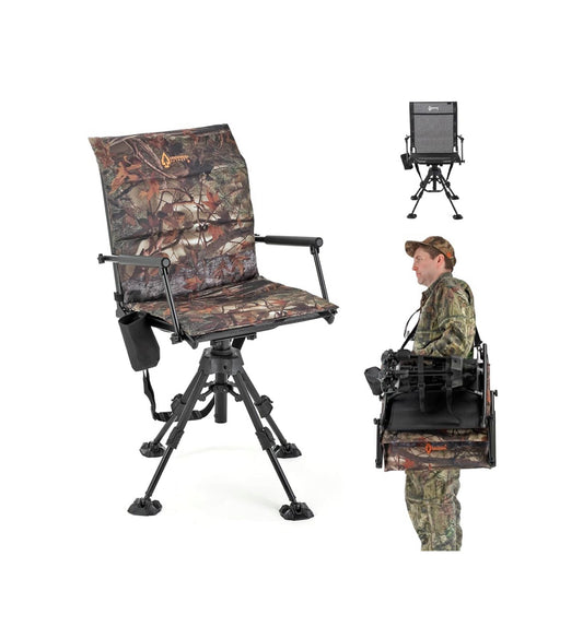 New Other ARROWHEAD OUTDOOR Wide Folding 360° Mesh Hunting Swivel Blind Chair
