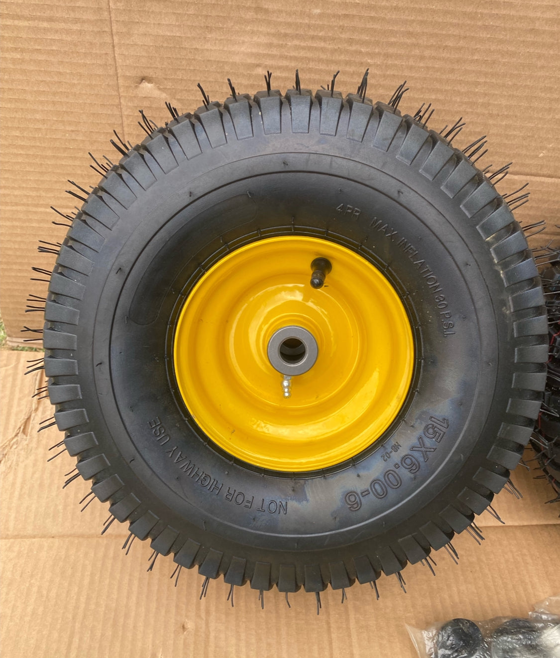 Set Of 2–New Other Wiltire 15x6.00-6 Tire & Wheel Riding Lawn Mower Front Tires