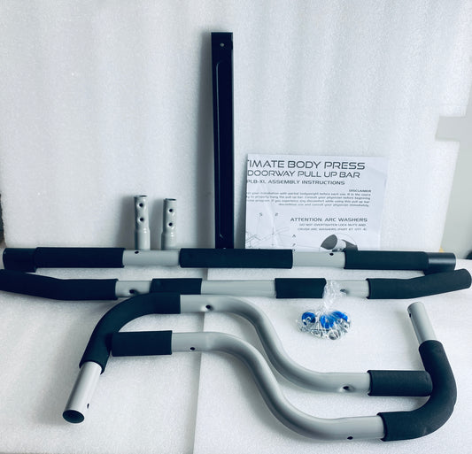 New Other Ultimate Body Press XL Doorway Pull Up Bar W/ Elevated Bar, Black/Gray