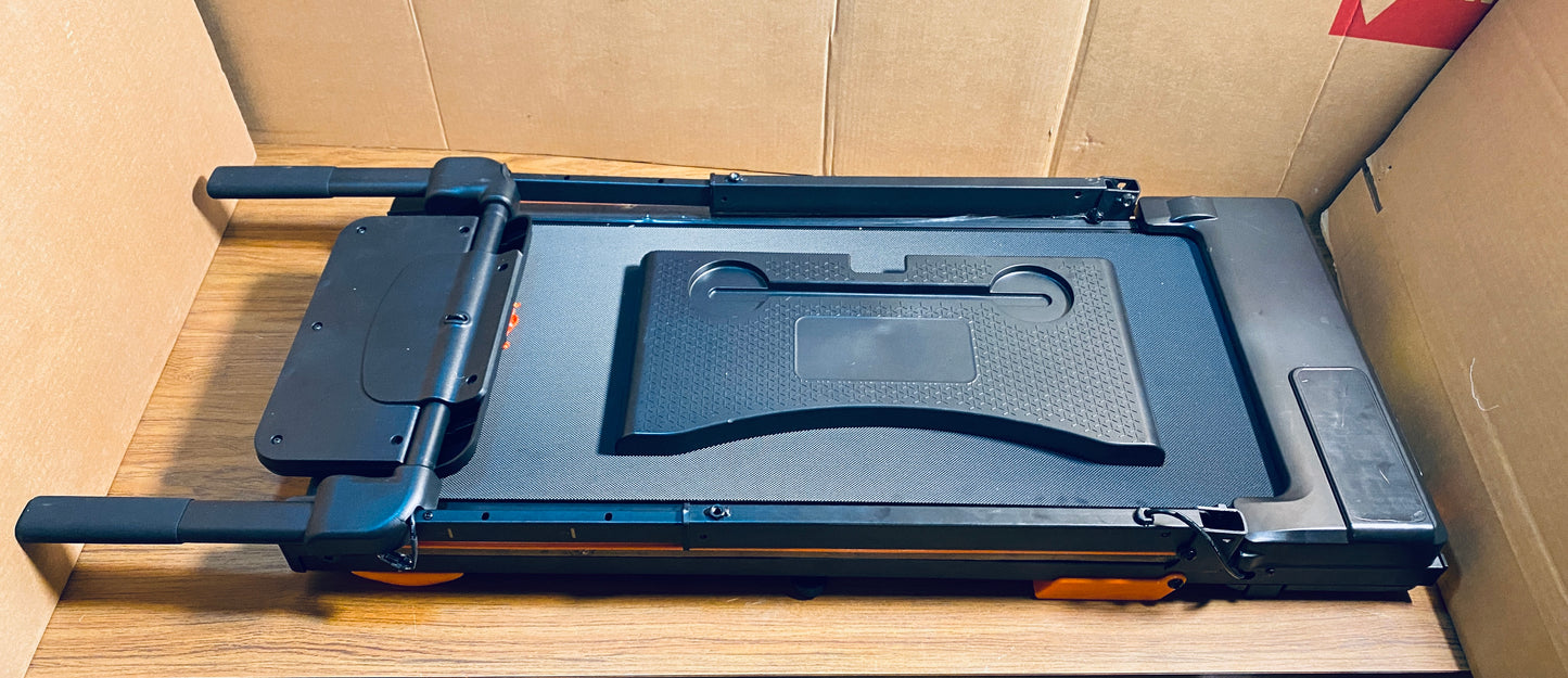 QYDS Walking Pad Treadmill With 3HP, 8MPH, Desk Workstation & Handle Bar, Black