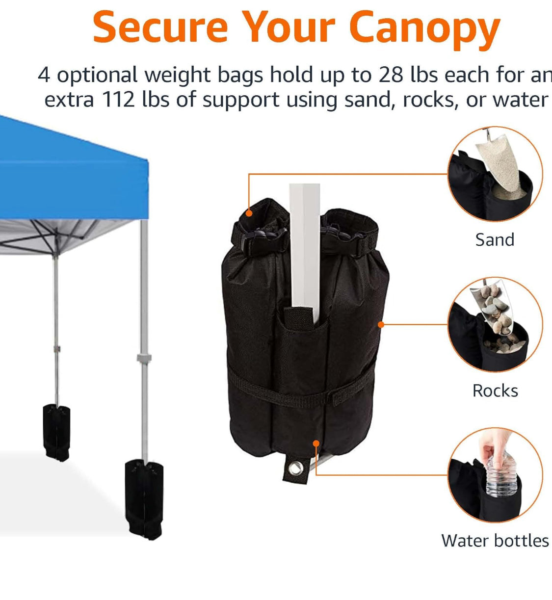 Like New Amazon Basics Portable Outdoor 10’x10’ Pop Up Canopy Tent W/ Carry Bag