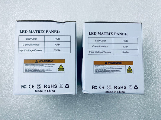 Lot Of 2 - New Flexible LED RGB App Control Screen Matrix Panel, 16x32