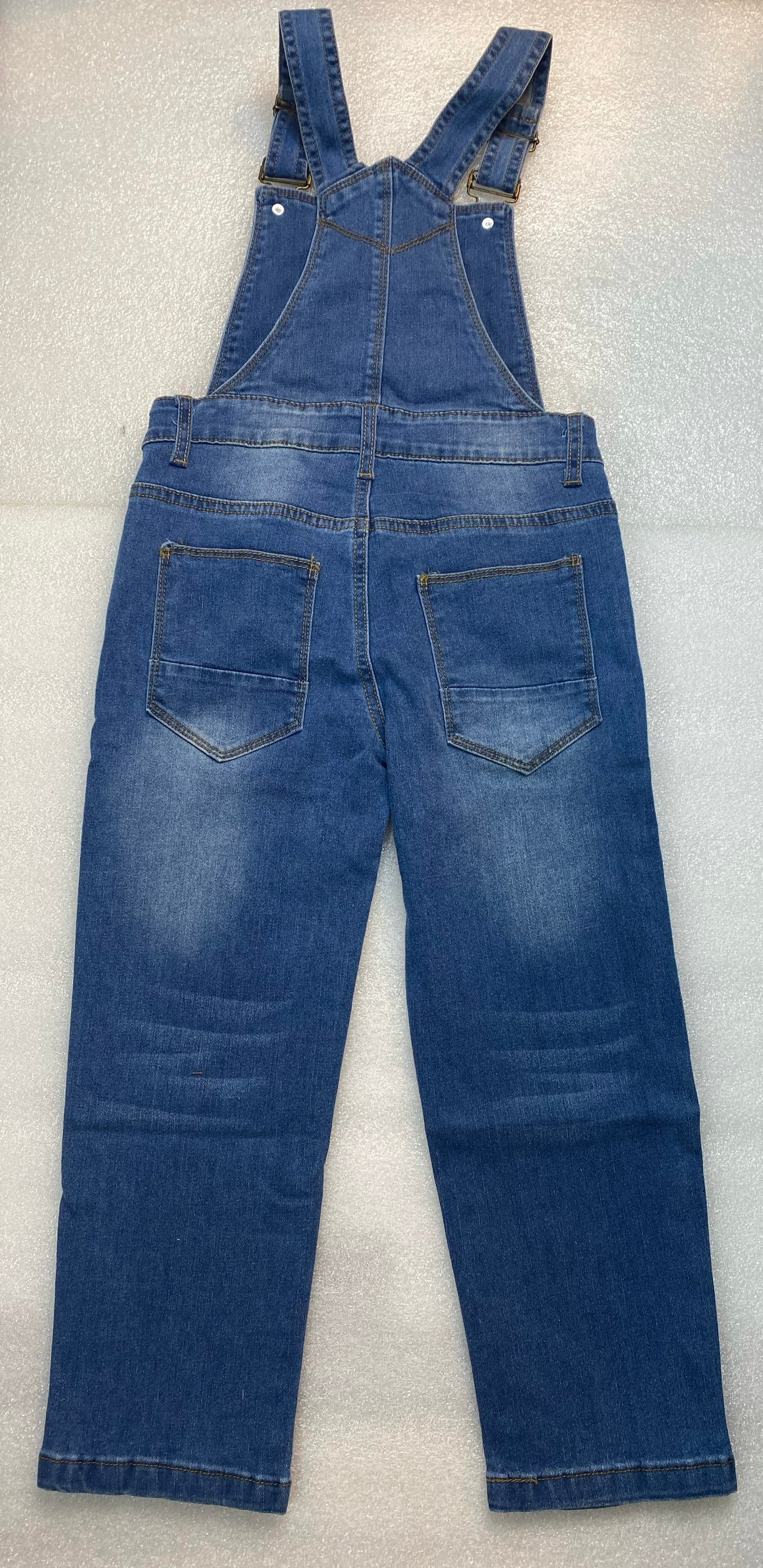 New Kidscool Space Size 5-6 Child Denim Slim Pants Jeans Overalls, Light Blue