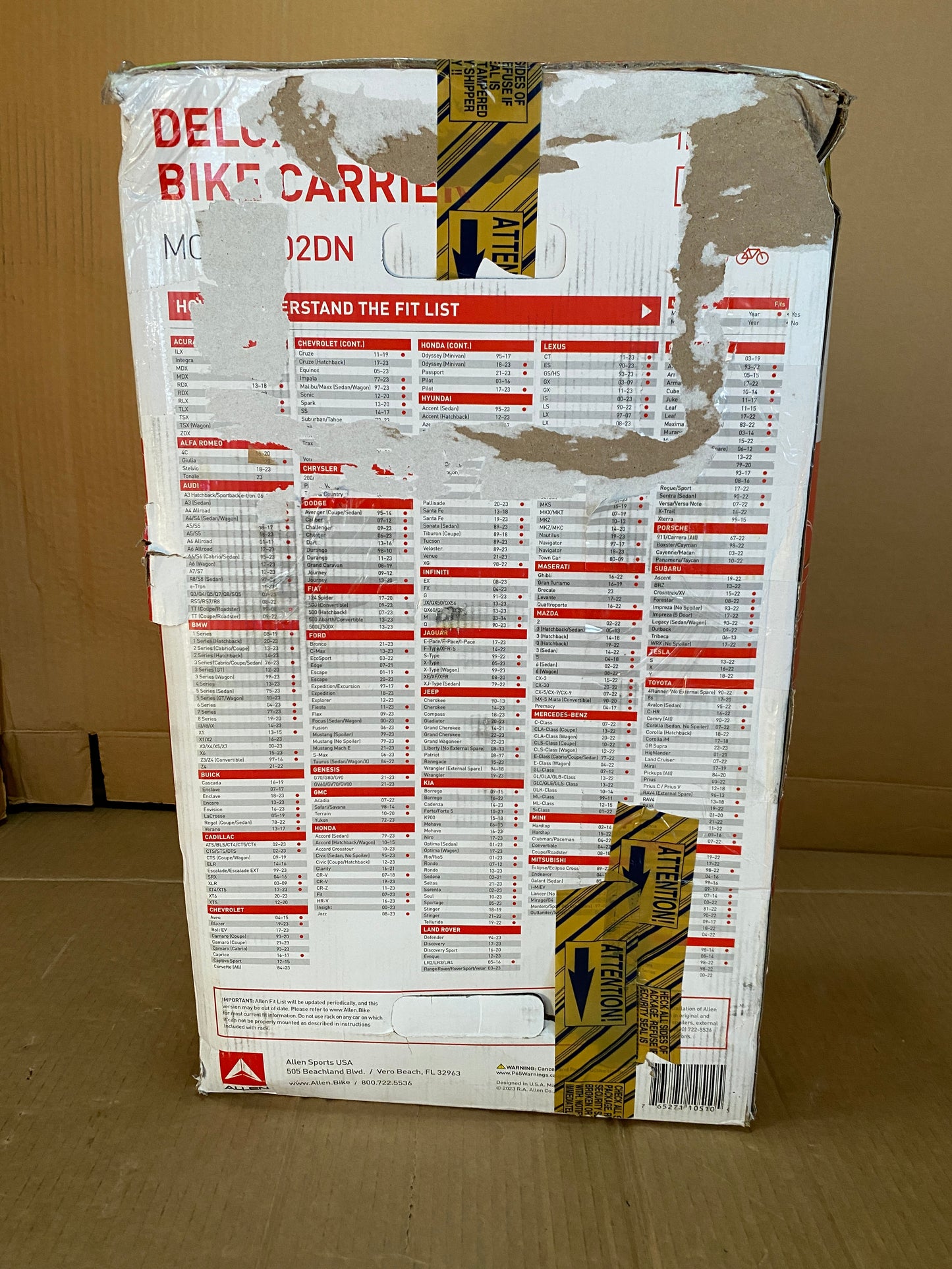 Allen Sports Two Bike Black Rack Deluxe Trunk Mount Bike Carrier
