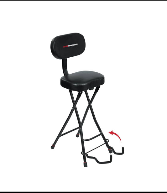 New Other-Gator Framework Guitar Seat W/ Padded Cushion, Backrest & Guitar Stand
