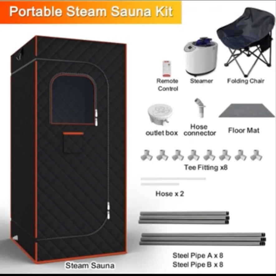 portable Steam Sauna Room, Red/Black