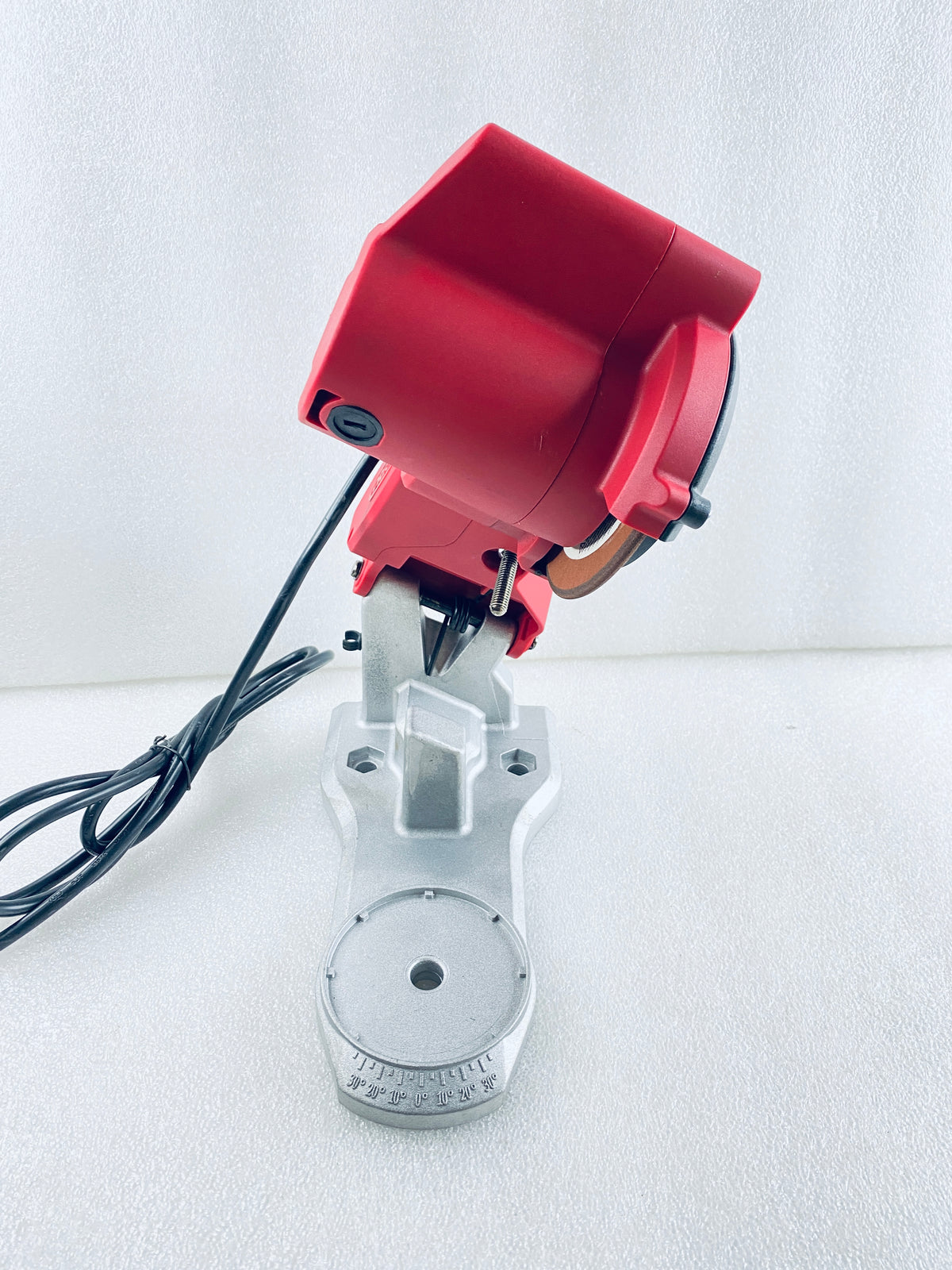 Oregon Compact 120V Bench Grinder, Universal Saw Chain Sharpener, Red