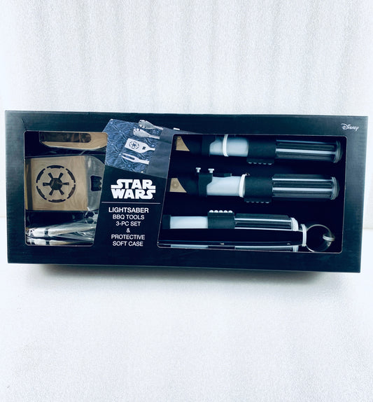 Set Of 3 - New Picnic TIME Star Wars Darth Vader BBQ Grill Tool Set With Case