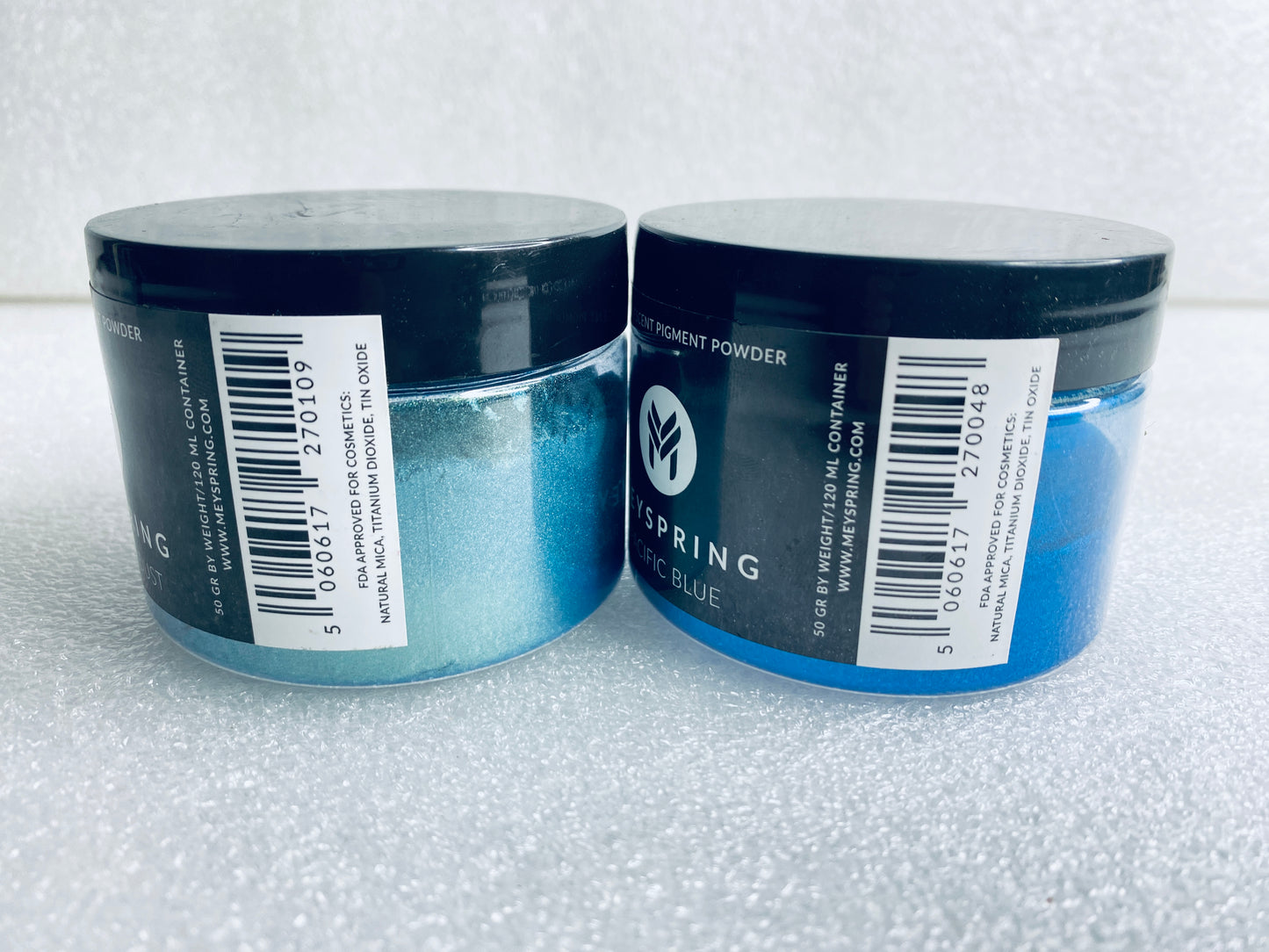 Lot Of 2 - New MEYSPRING Mermaid Dust & Pacific Blue Pearlescent Pigment Powder