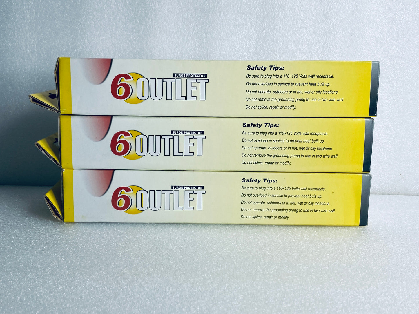 lot Of 3 New Other - 6 Outlet 125V 15A Surge Protectors, BB-06-1