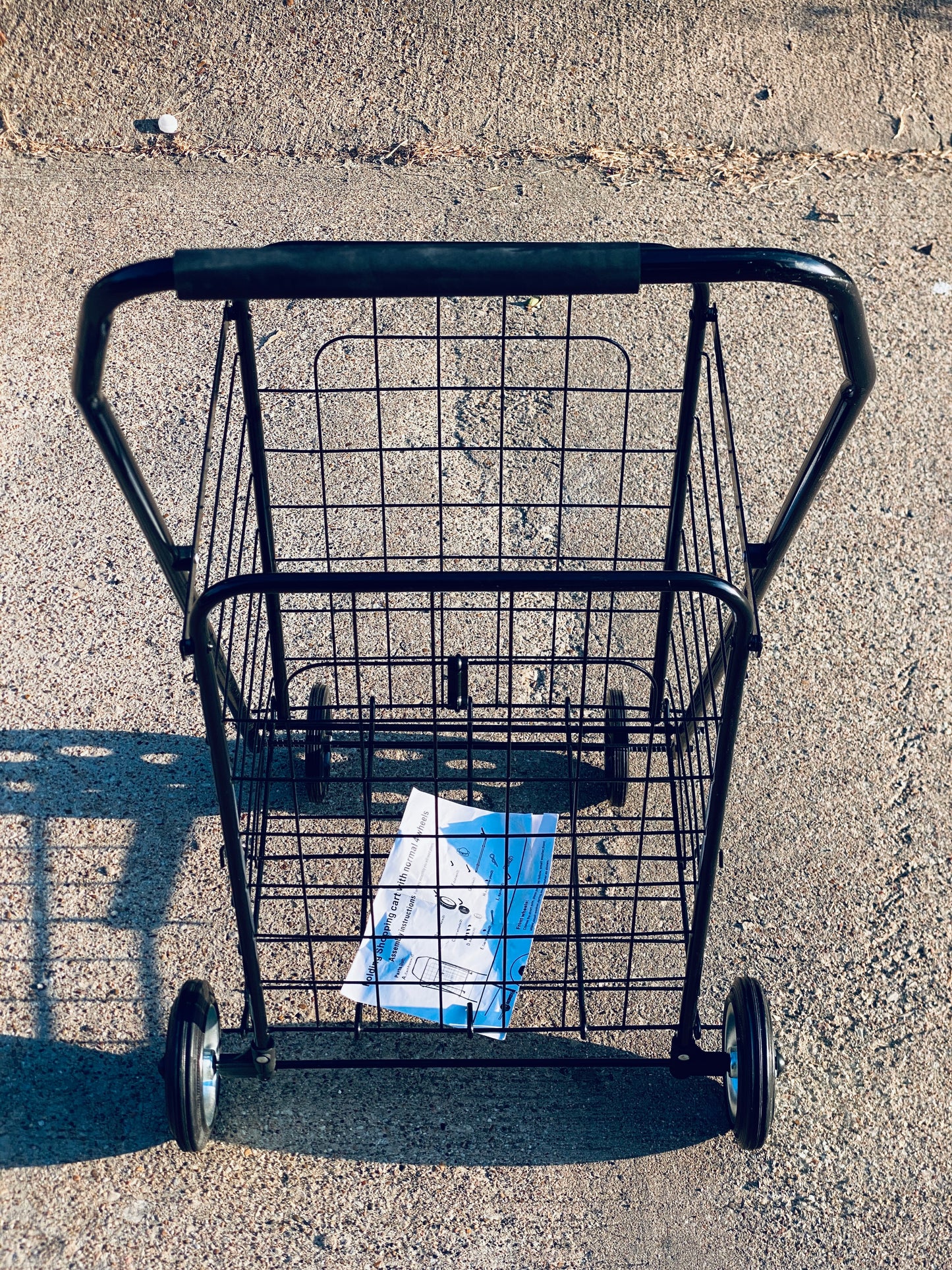 New Other Elevon Foldable Shopping Utility Cart With Rolling Wheels, Black