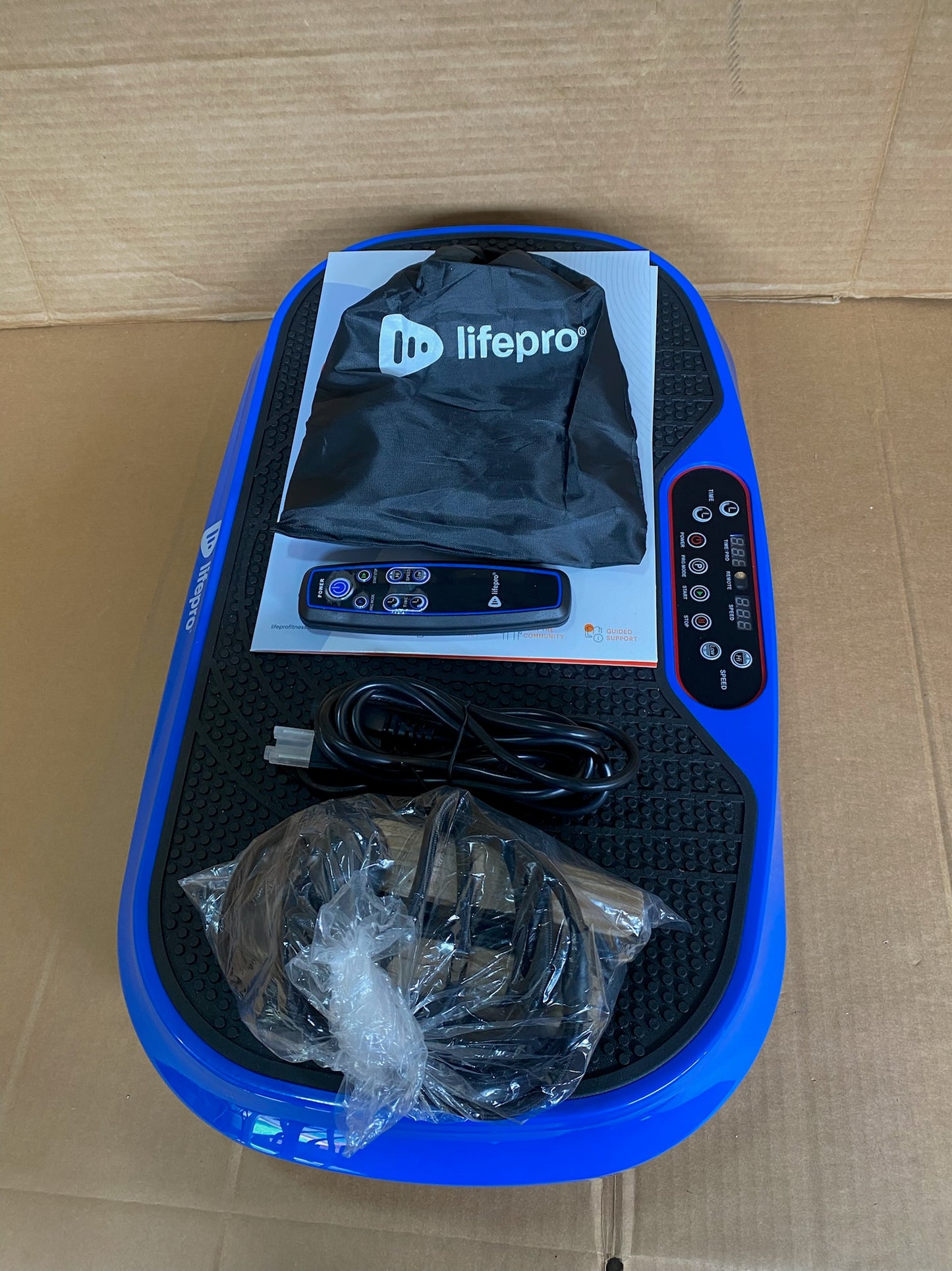New Open Box Lifepro Waver Mini Vibration Plate Exercise Machine, Blue