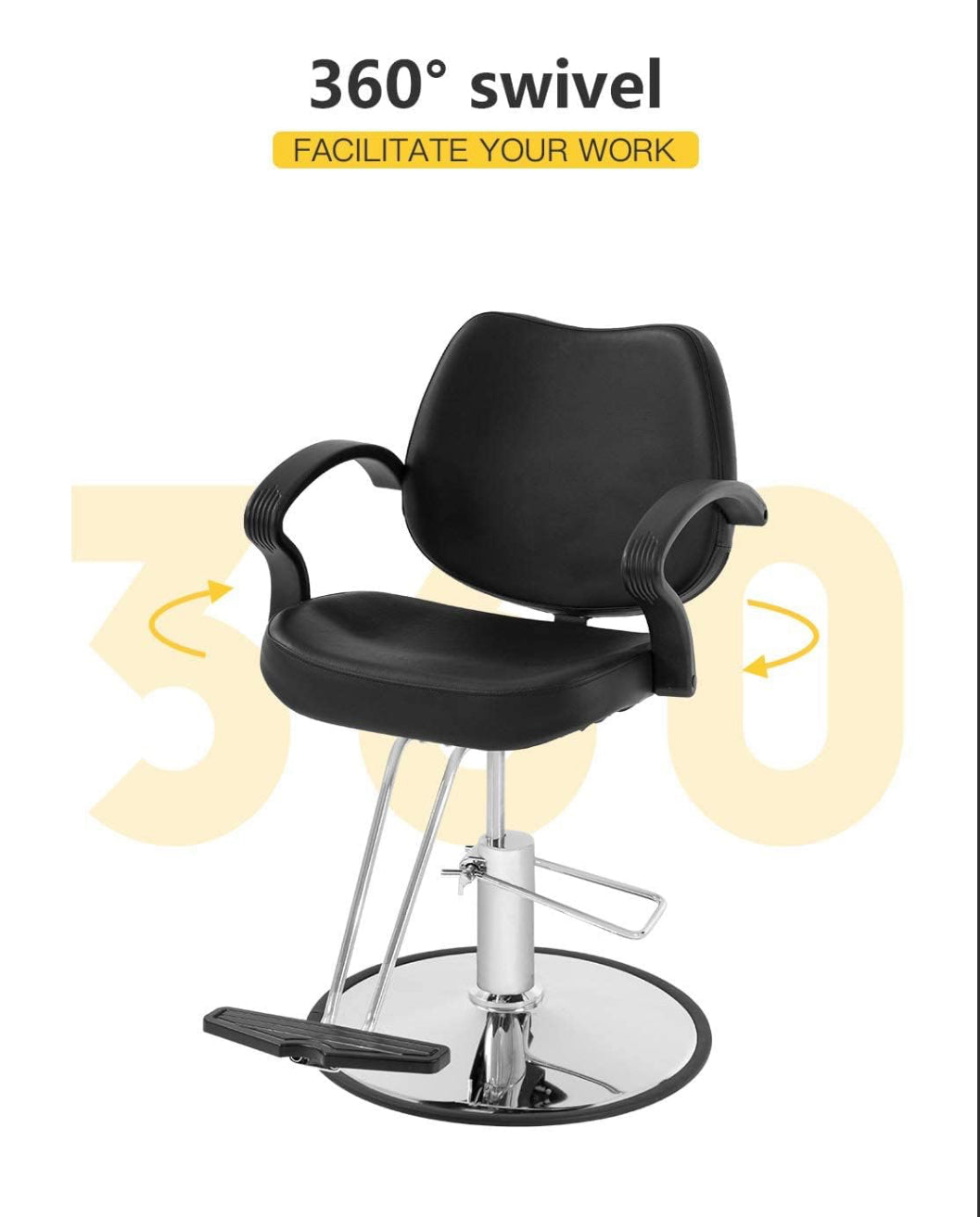 New Other PayLessHere Salon/Barber Chair With Heavy Duty Hydraulic Pump, Black