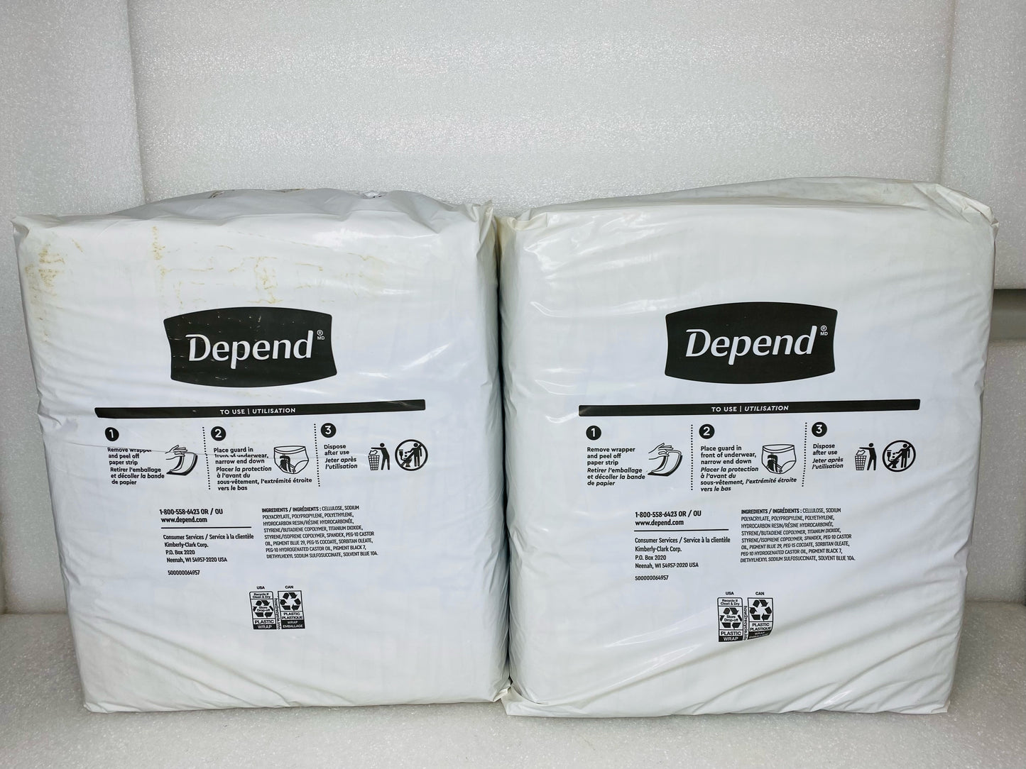 New Men Depend Guards Maximum Absorbency 168 Count Incontinence Pads