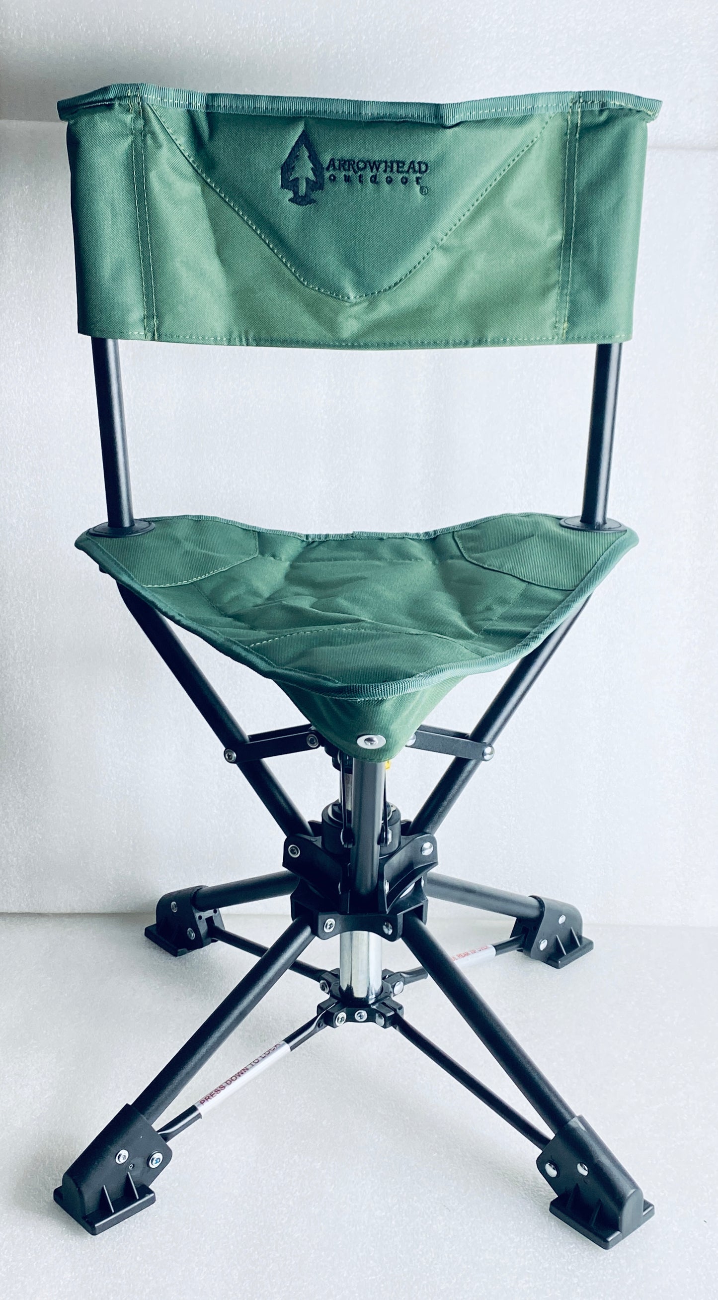New Open Box ARROWHEAD OUTDOOR 360° Degree Swivel Hunting Chair/Stool, Green