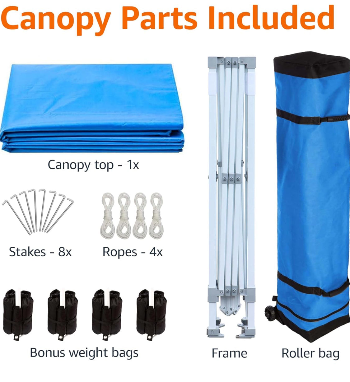 Like New Amazon Basics Portable Outdoor 10’x10’ Pop Up Canopy Tent W/ Carry Bag