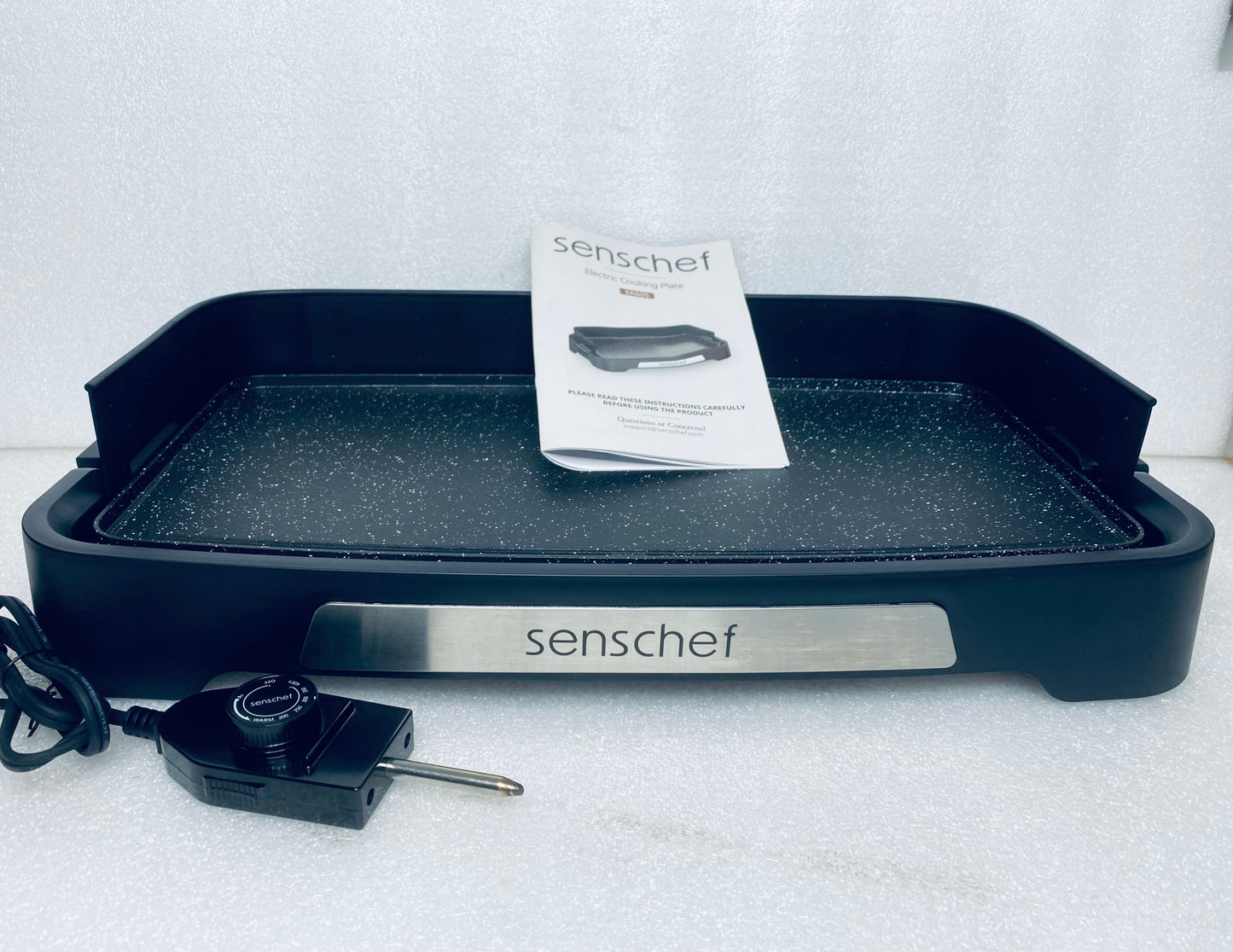 Senschef Cleansnap Everyday Electric 20” Griddle, Midnight Black