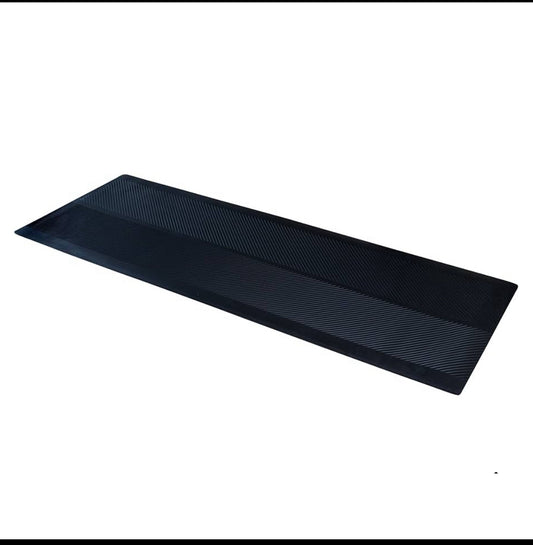 New Open Box Climatex 27" X 10’ Indoor/Outdoor Rubber Runner Mat, Black