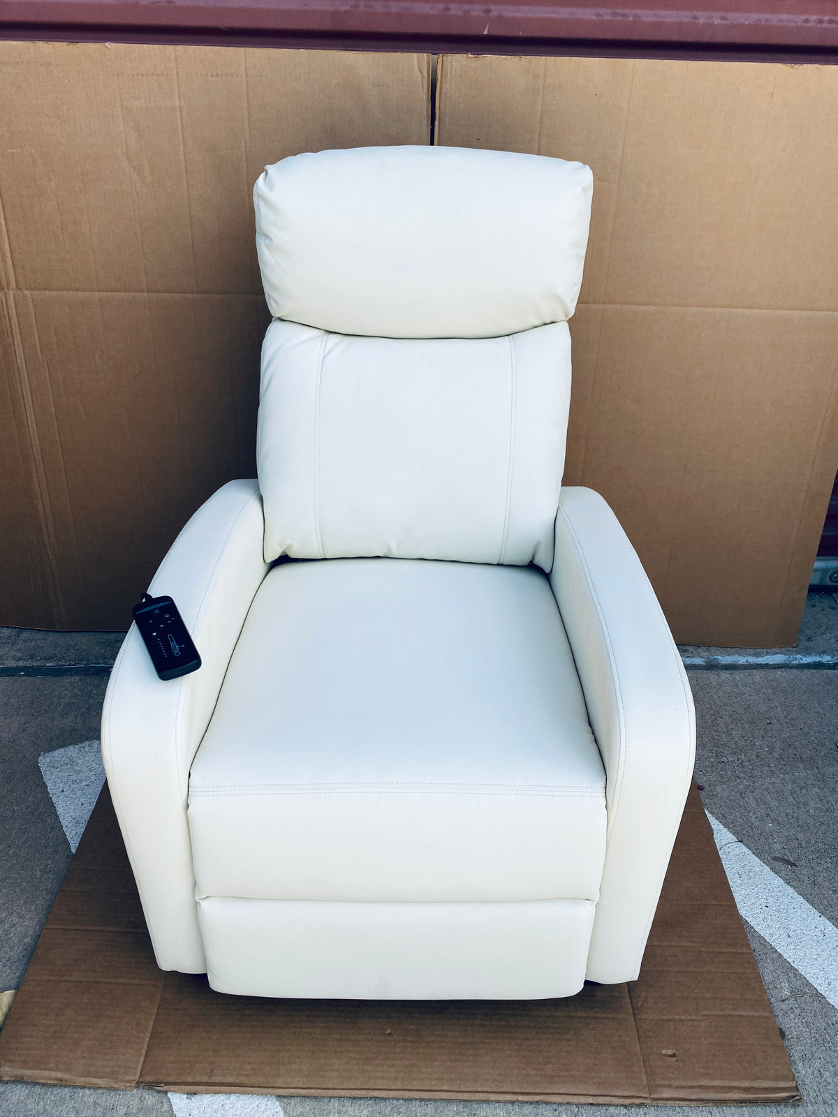 edx Adjustable Recliner Chair Sofa with Vibration Massage Function, Beige