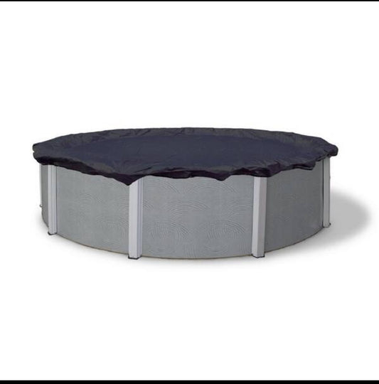 new open box - winter block 24 ft. round blue above-ground winter pool cover
