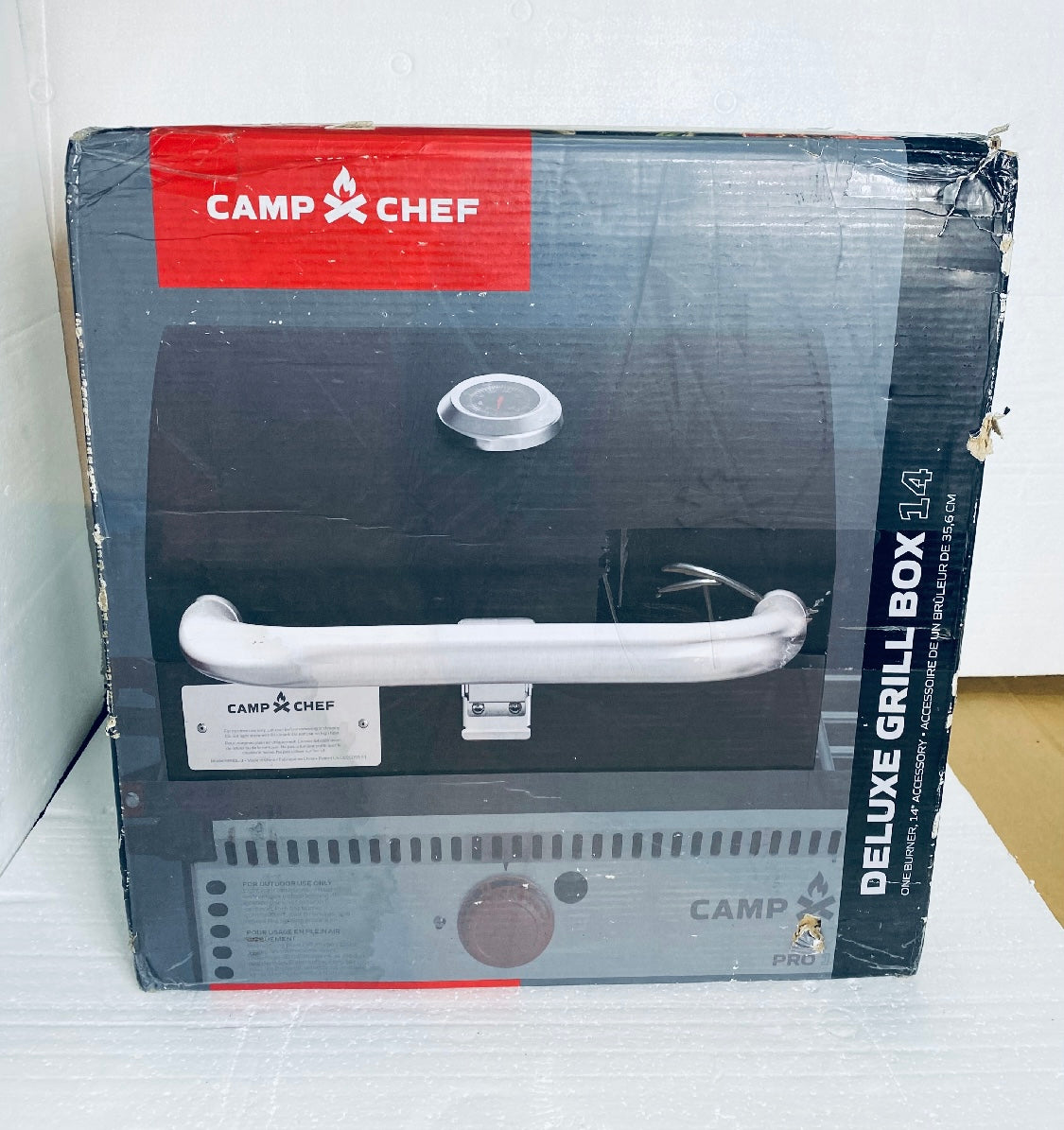 New Other Camp Chef Black Deluxe BBQ Single Burner Grill Box Accessory, 14”x16”