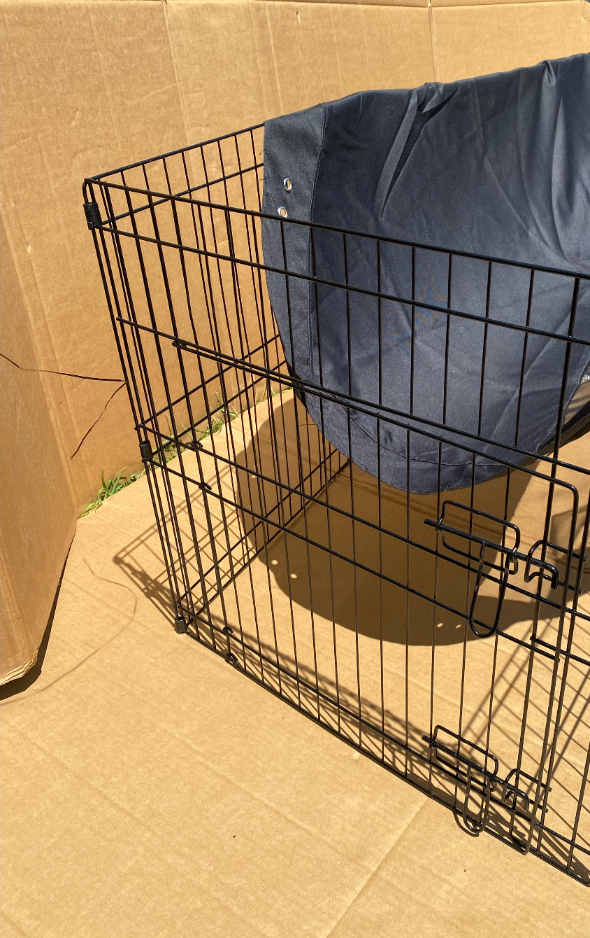 New Other VEVOR 8Pc 30"Hx24"W Foldable Dog Playpen With Fabric Top Cover, Black